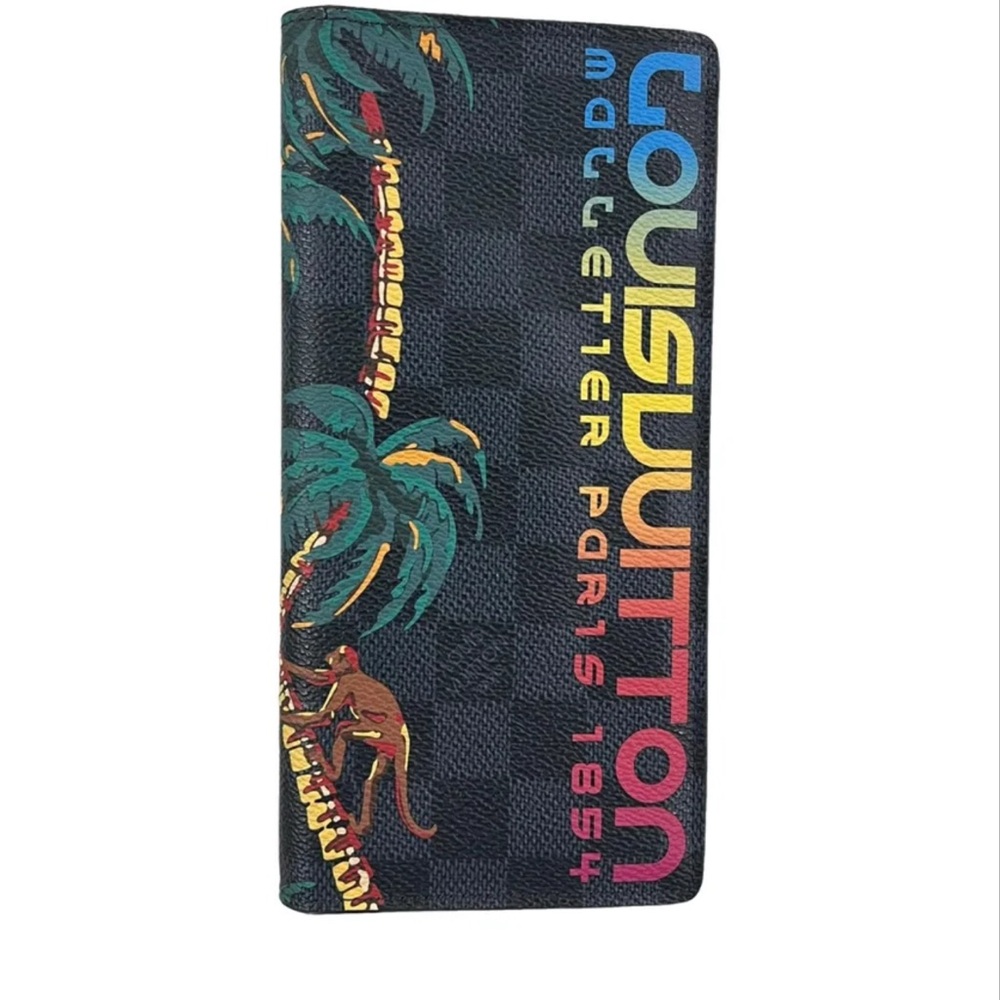 Limited edition Louis Vuitton damier cobalt jungle brazza wallet